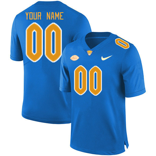 Custom Pitt Panthers Name And Number College Football Jerseys Stitched-Royal - Click Image to Close